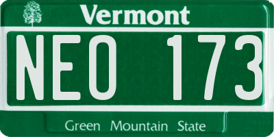 VT license plate NEO173