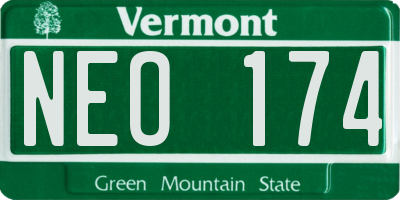 VT license plate NEO174