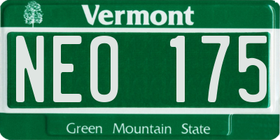 VT license plate NEO175