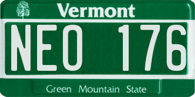 VT license plate NEO176