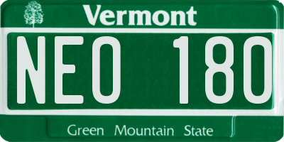 VT license plate NEO180