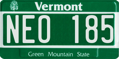 VT license plate NEO185