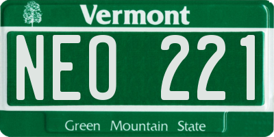 VT license plate NEO221