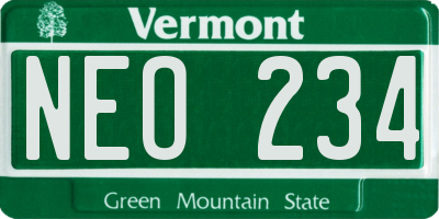 VT license plate NEO234
