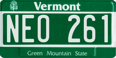 VT license plate NEO261