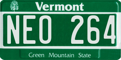 VT license plate NEO264