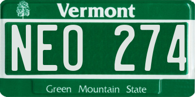 VT license plate NEO274
