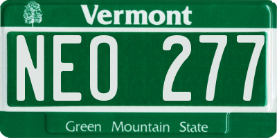 VT license plate NEO277