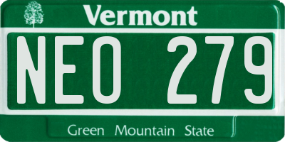 VT license plate NEO279