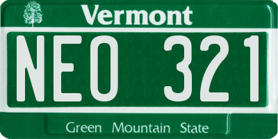 VT license plate NEO321