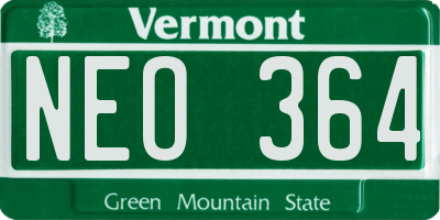 VT license plate NEO364