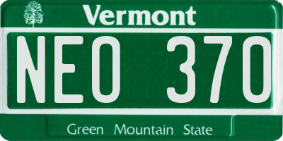 VT license plate NEO370