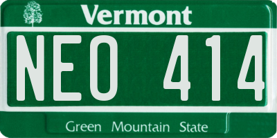 VT license plate NEO414