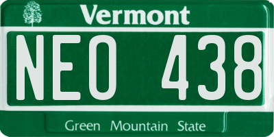 VT license plate NEO438