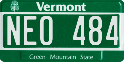 VT license plate NEO484