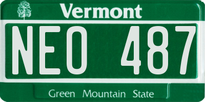 VT license plate NEO487