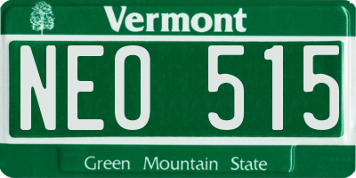 VT license plate NEO515