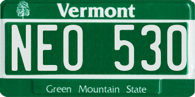VT license plate NEO530