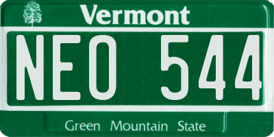 VT license plate NEO544