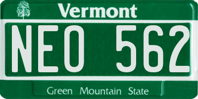 VT license plate NEO562