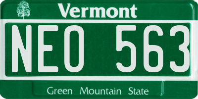 VT license plate NEO563