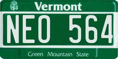 VT license plate NEO564