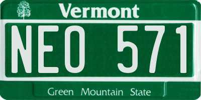 VT license plate NEO571