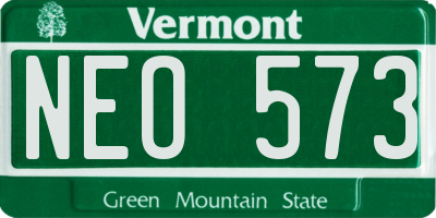 VT license plate NEO573