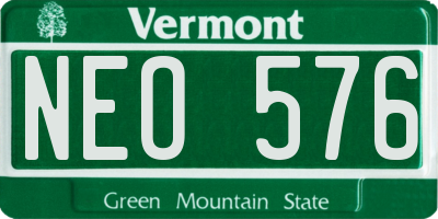 VT license plate NEO576