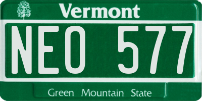 VT license plate NEO577