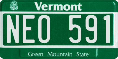 VT license plate NEO591