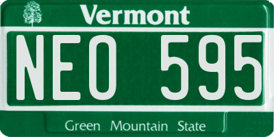 VT license plate NEO595