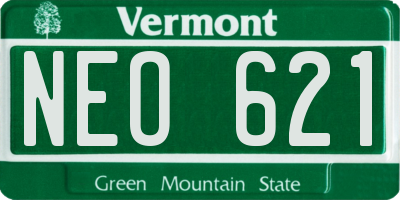 VT license plate NEO621