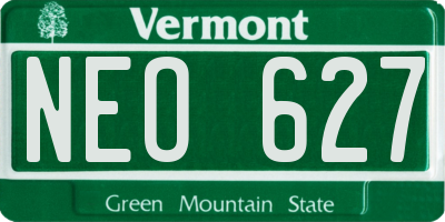 VT license plate NEO627