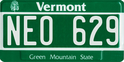 VT license plate NEO629