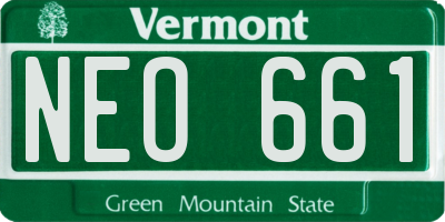 VT license plate NEO661