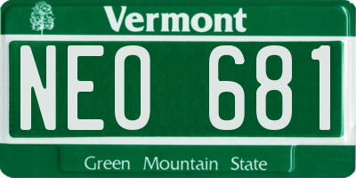 VT license plate NEO681