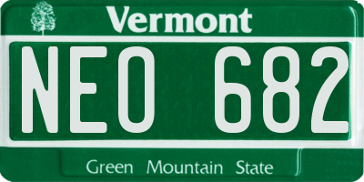 VT license plate NEO682
