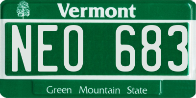 VT license plate NEO683