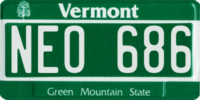 VT license plate NEO686