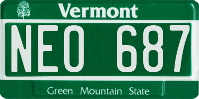 VT license plate NEO687