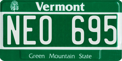 VT license plate NEO695