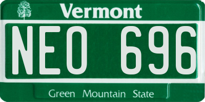 VT license plate NEO696