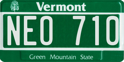 VT license plate NEO710