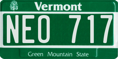 VT license plate NEO717