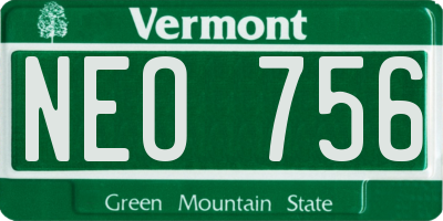 VT license plate NEO756