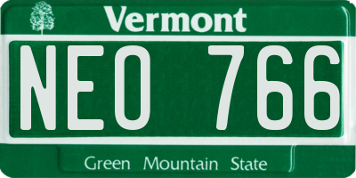 VT license plate NEO766
