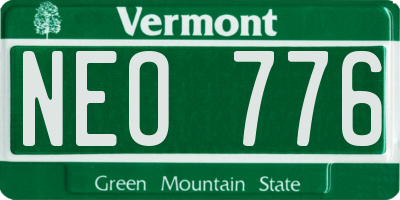 VT license plate NEO776
