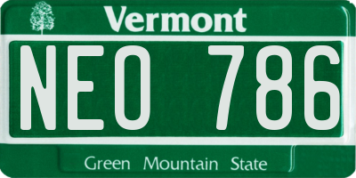 VT license plate NEO786