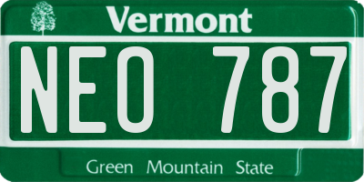 VT license plate NEO787